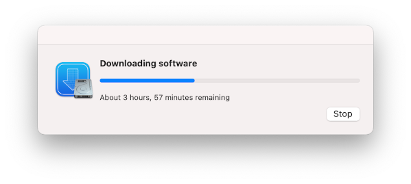 Descarga de Xcode por favor espere en macOS