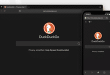 Navegador web de escritorio para el desarrollo del motor de búsqueda DuckDuckGo