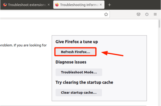 Actualizar navegador Firefox