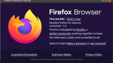 Comprobar la versión de Firefox
