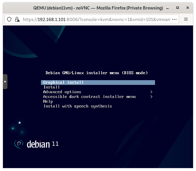 Instale la máquina virtual Debian 11 en Proxmox