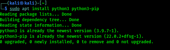 Instalar python3 en kali