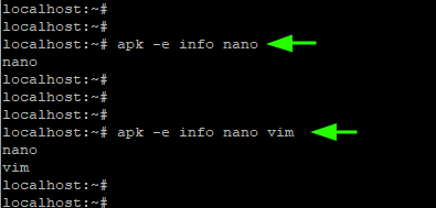 Comprobar paquetes en Alpine Linux