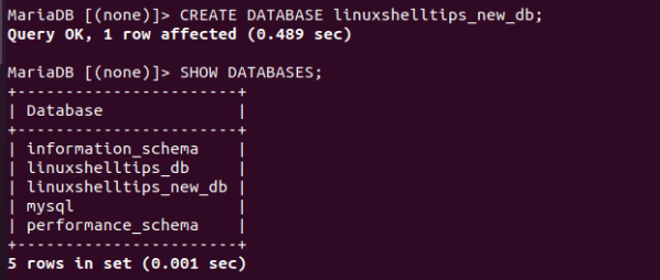 Crear bases de datos MySQL en Linux