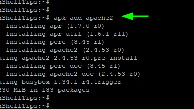 Instalar Apache en Alpine Linux