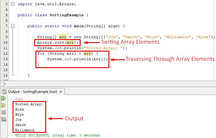 Cómo ordenar una matriz en Java