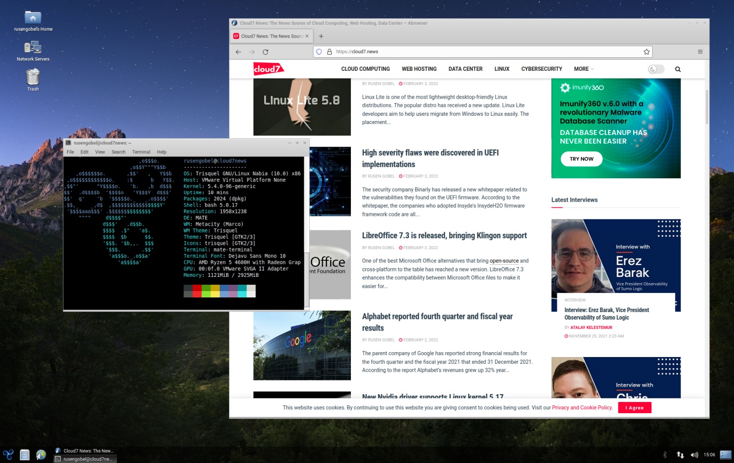 Captura de pantalla de Trisquel GNU/Linux 10.0