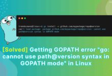 [Solved] Obteniendo el error de GOPATH "ir: no se puede usar la sintaxis de ruta @ versión en el modo GOPATH"