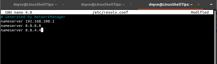 Agregar servidores de nombres DNS en Linux