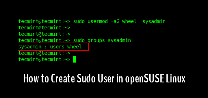 Cómo crear un usuario Sudo en openSUSE Linux