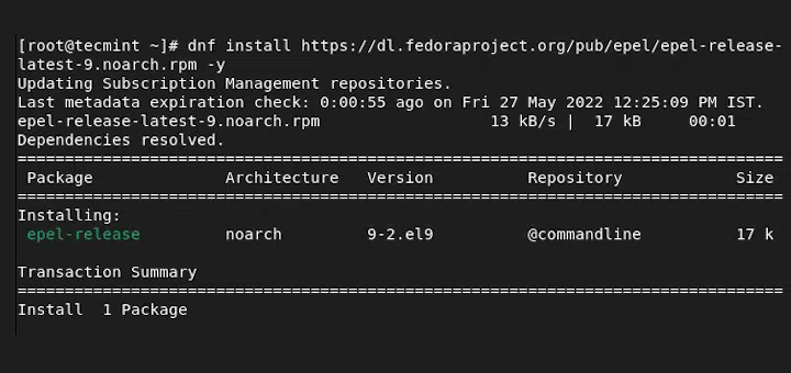 Cómo instalar el repositorio EPEL en RHEL 9 Linux