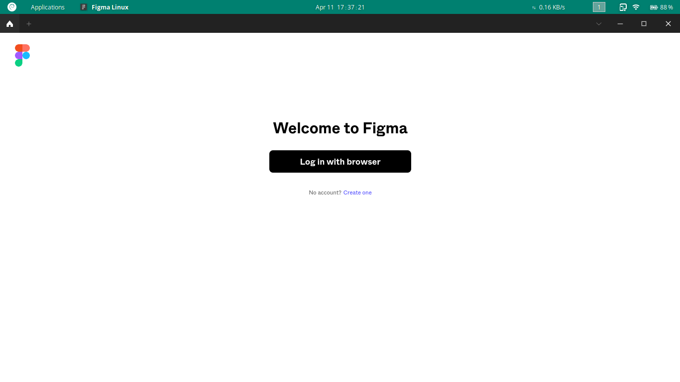 Opción de inicio de sesión y registro en Figma