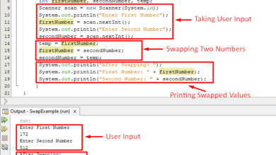 Cómo intercambiar dos números en Java