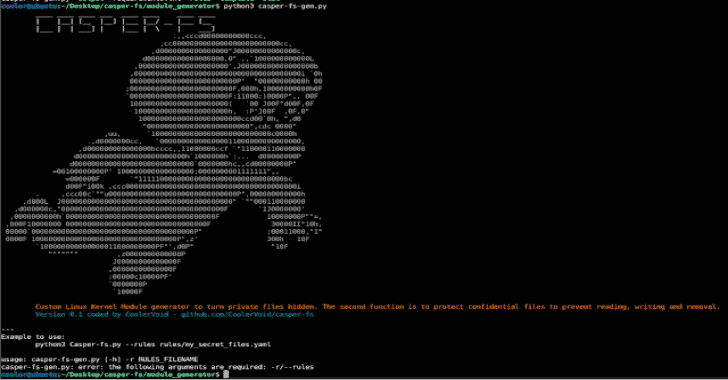 Un generador de módulo de kernel de Linux oculto personalizado