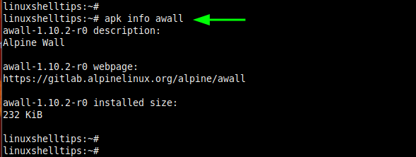 Compruebe el cortafuegos Awall en Alpine Linux
