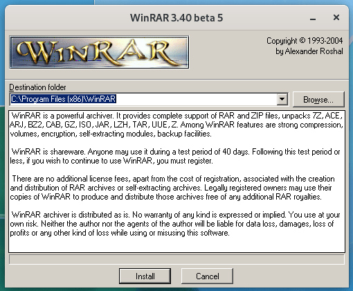 Instalar WinRAR en Linux