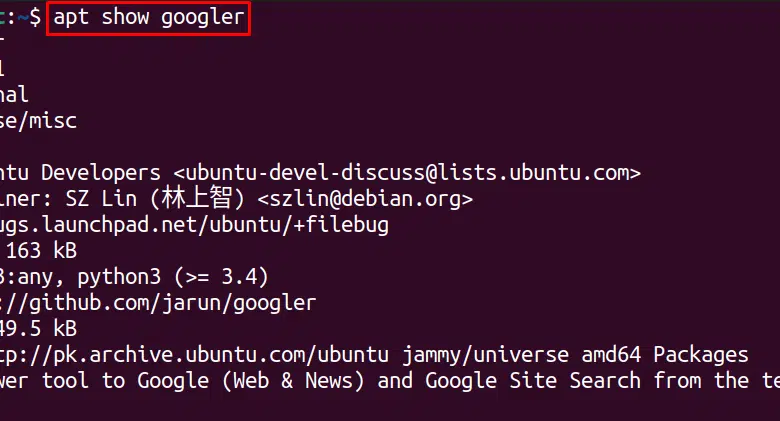 Cómo instalar Googler en Ubuntu 22.04 y Linux Mint 20