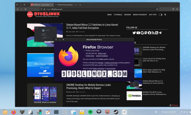 Firefox 102 ingresa a la prueba beta con compatibilidad con Geoclue en Linux, lectura de PDF mejorada