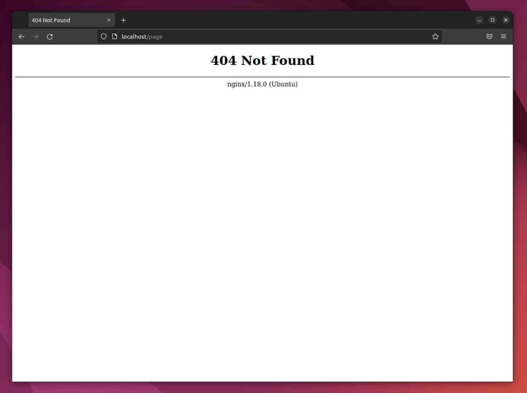 Página de error Nginx 404