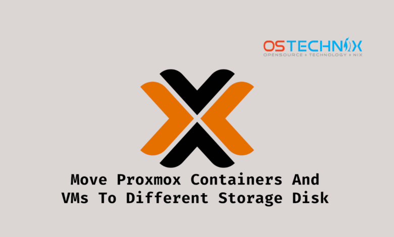 Mueva contenedores Proxmox y máquinas virtuales a diferentes discos