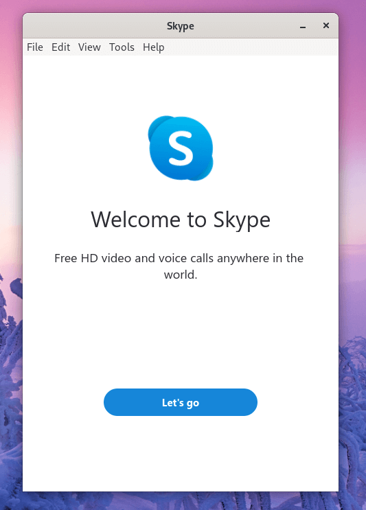 Inicie Skype en Fedora Linux
