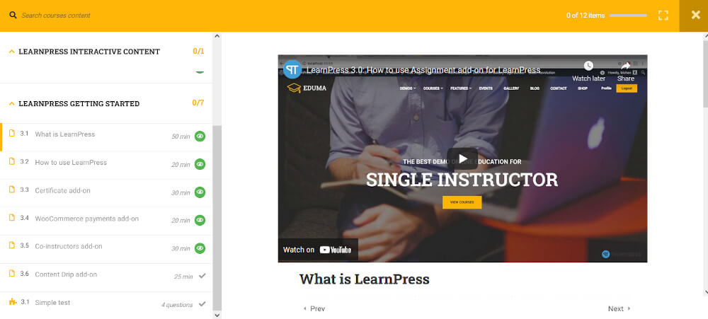 LearnPress - Complemento LMS de WordPress