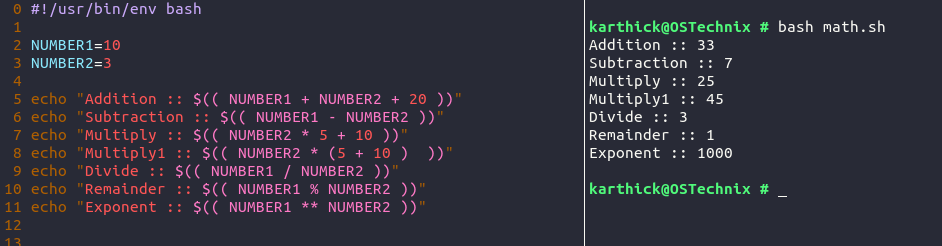 Uso de corchetes dobles para realizar operaciones aritméticas en scripts Bash