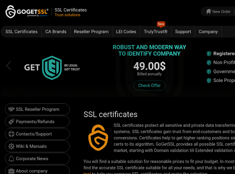 Certificado GoGetSSL