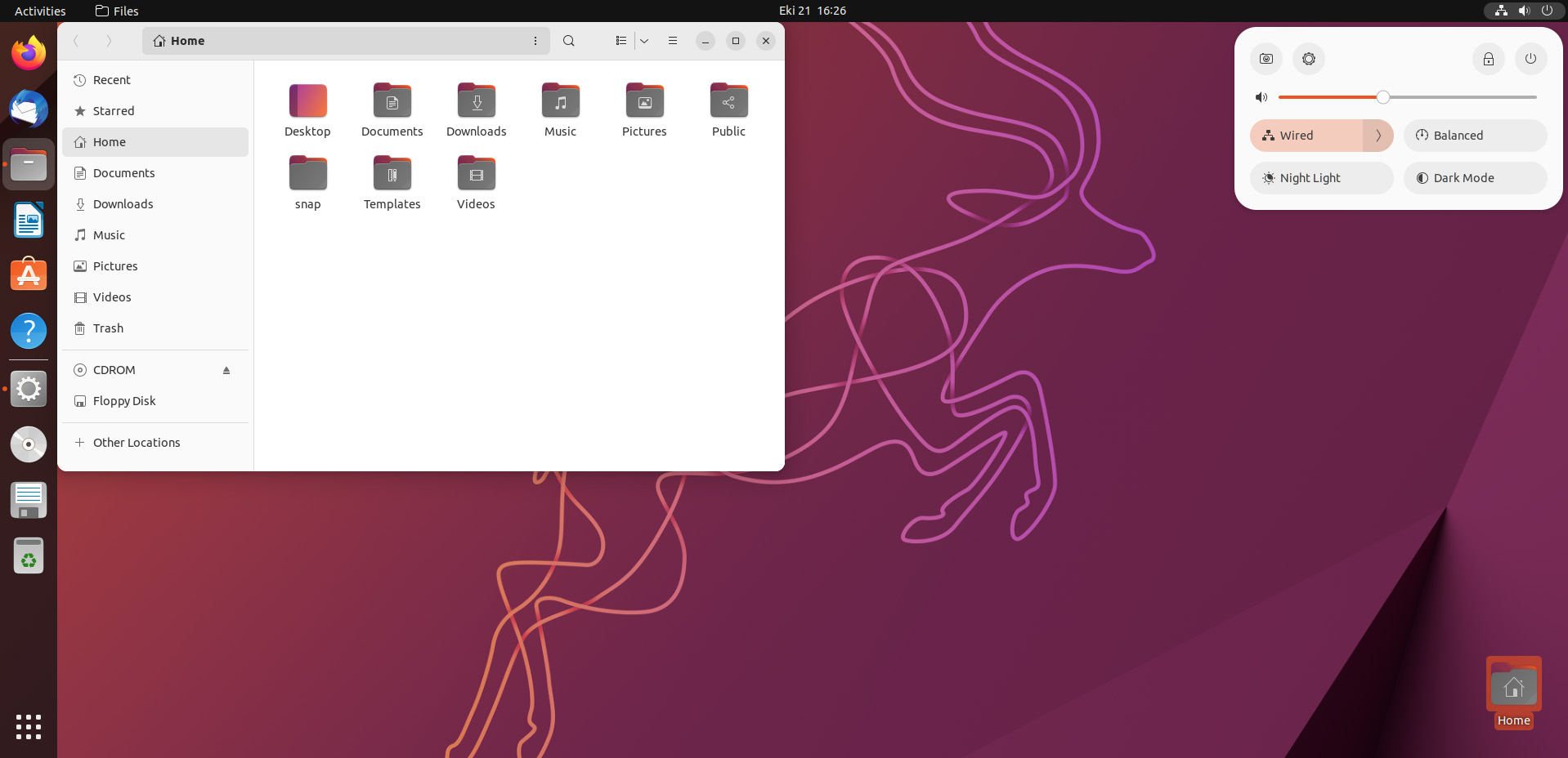 Capturas de pantalla de Ubuntu 22.10 Kinetic Kudu: Archivos
