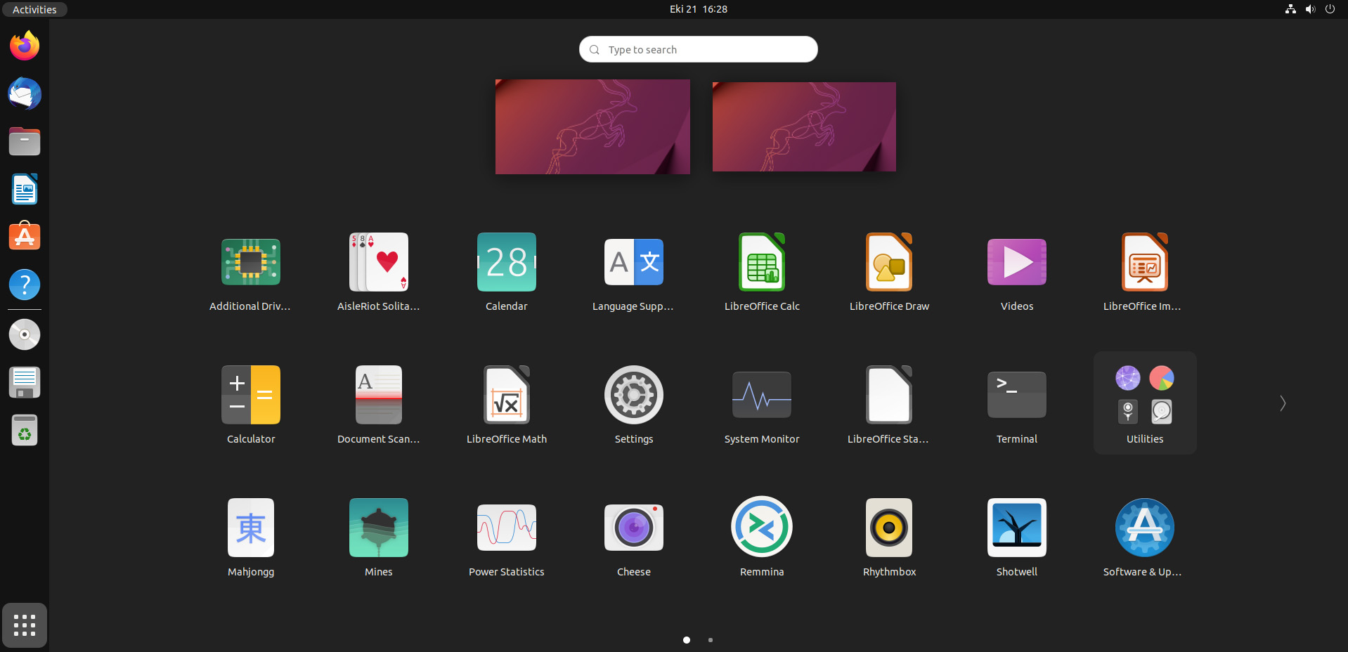 Ubuntu 22.10 Kinetic Kudu Capturas de pantalla: Aplicaciones