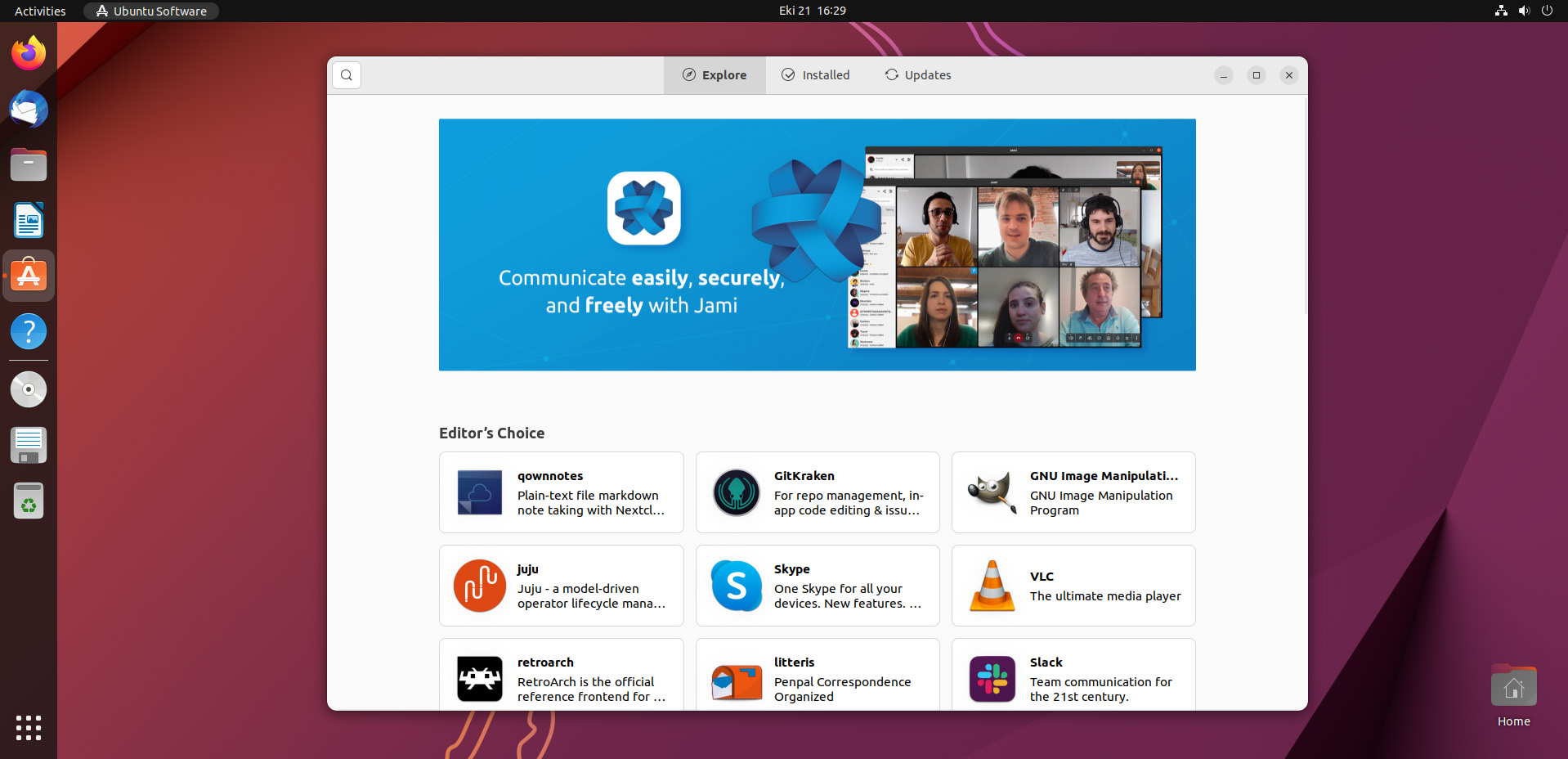 Ubuntu 22.10 Kinetic Kudu Capturas de pantalla: Aplicaciones