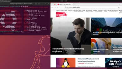 Capturas de pantalla de Ubuntu 22.10 Kinetic Kudu: terminal y navegador web