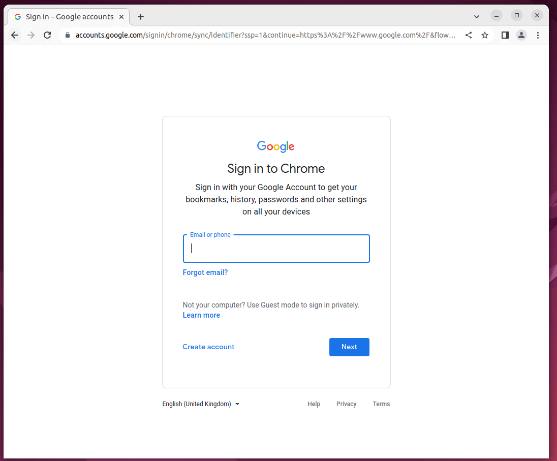 Iniciar sesión en Google Chrome
