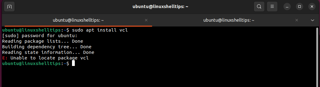 E: No se puede localizar el error del paquete en Ubuntu