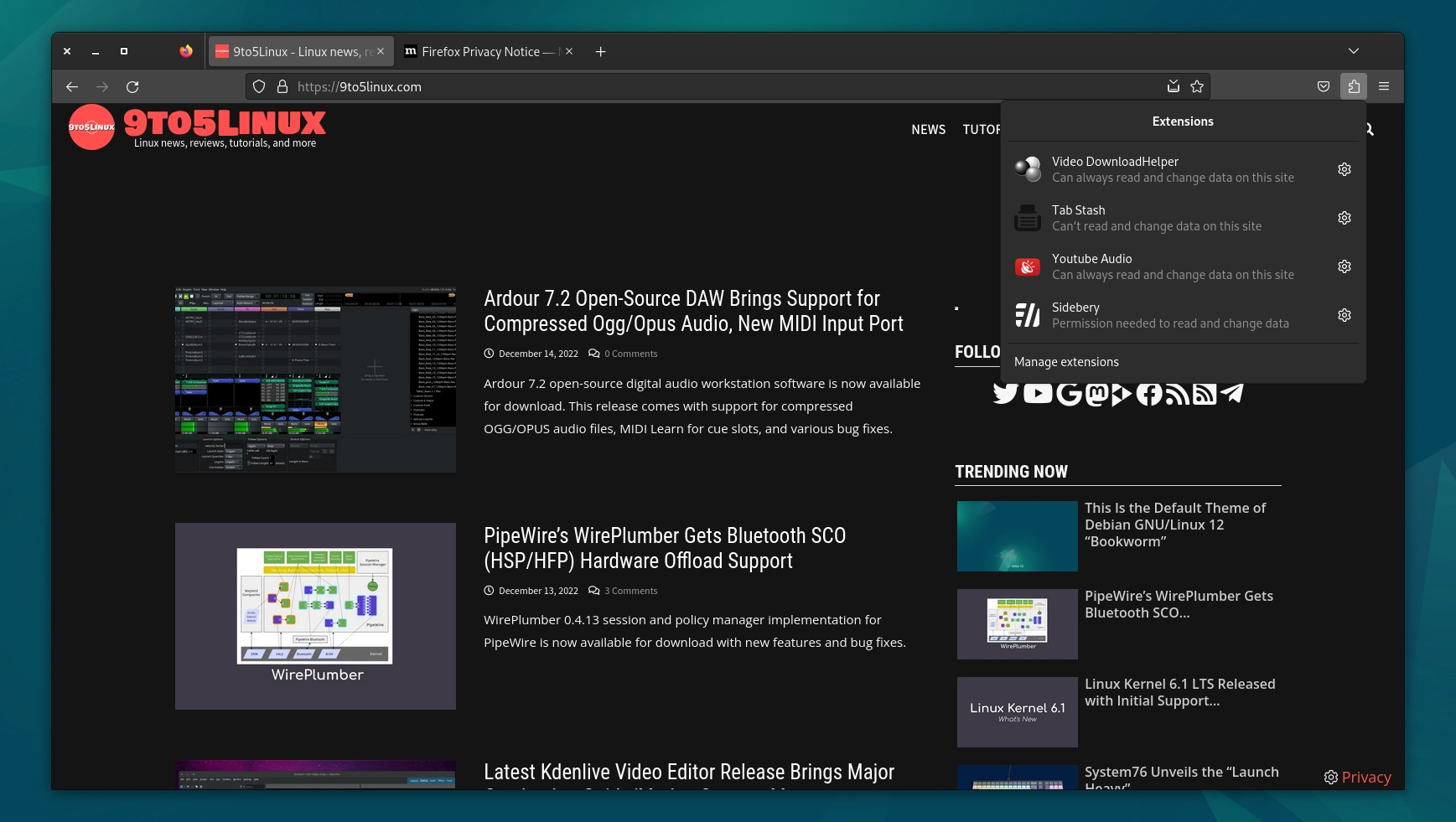 Firefox 109 presenta un nuevo botón de extensión unificado para ...