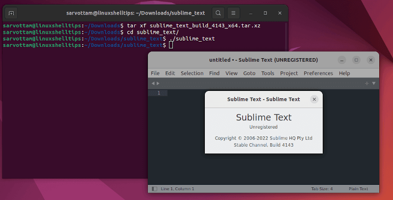 Ejecute Sublime Text en Linux