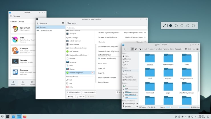 Lanzamiento de KDE Plasma 5.27 con actualizaciones de varios monitores y Wayland, Steam Deck Updater