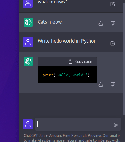 Chatear GPT Linux