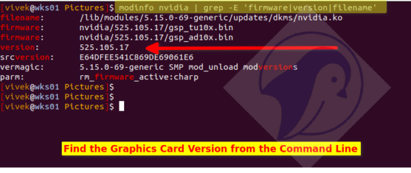 Encuentre la versión de la tarjeta gráfica NVIDIA desde la línea de comando