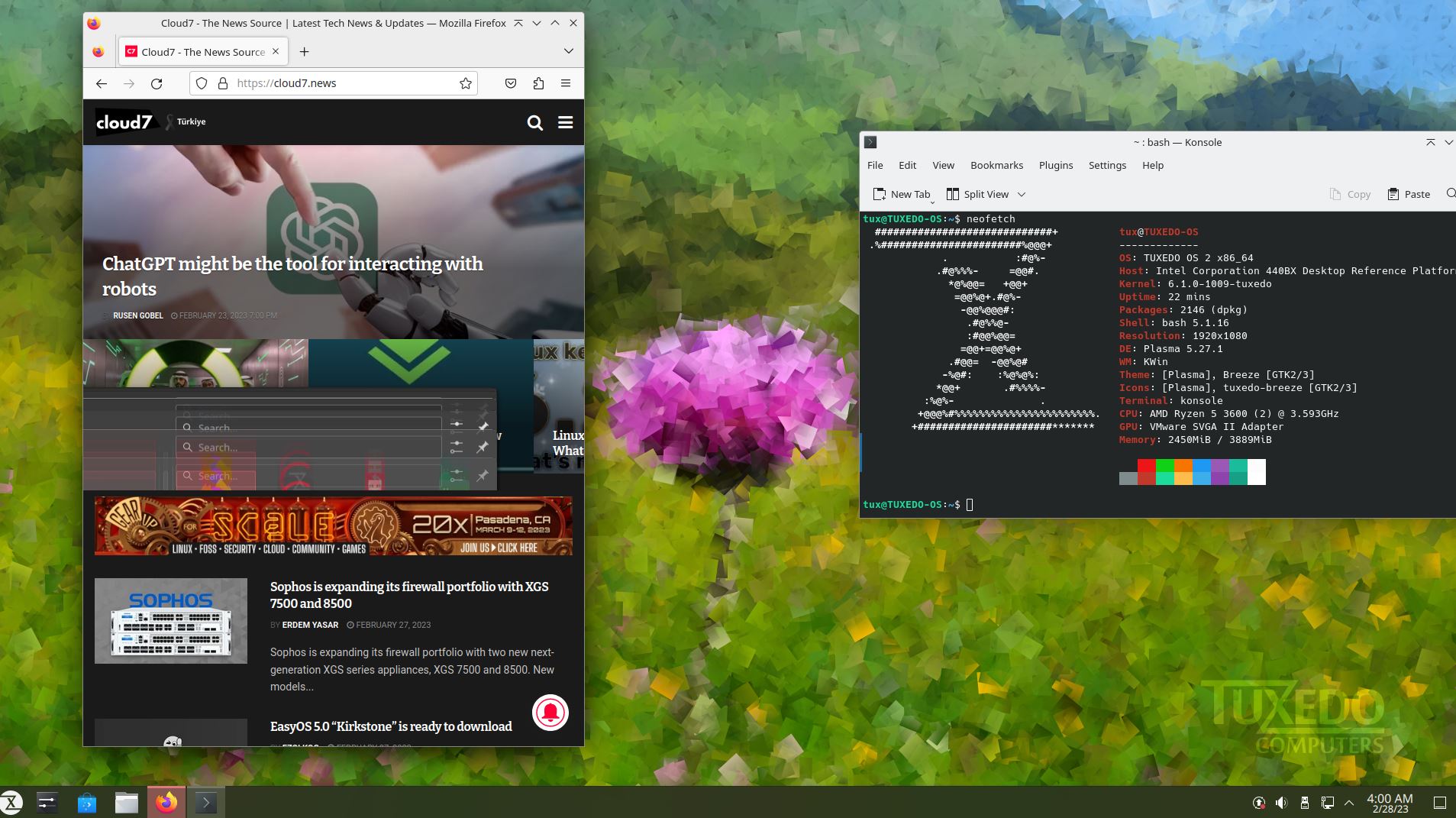 Imágenes de TUXEDO OS 2