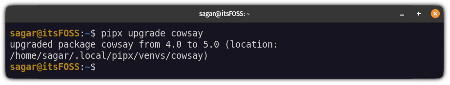 Use pipx en ubuntu para actualizar paquetes específicos de python
