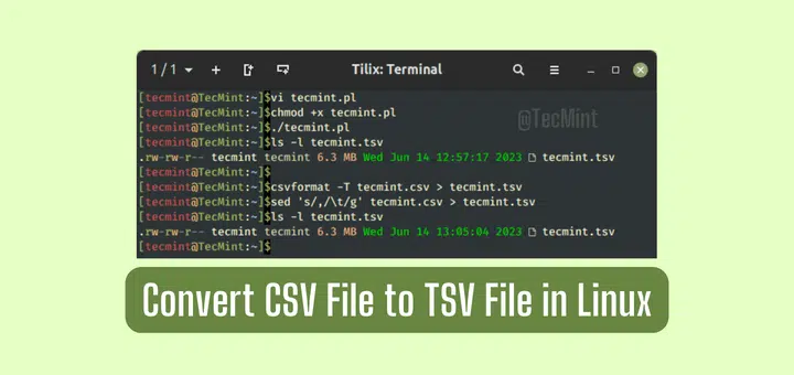 5 formas de convertir archivos CSV a archivos TSV en Linux