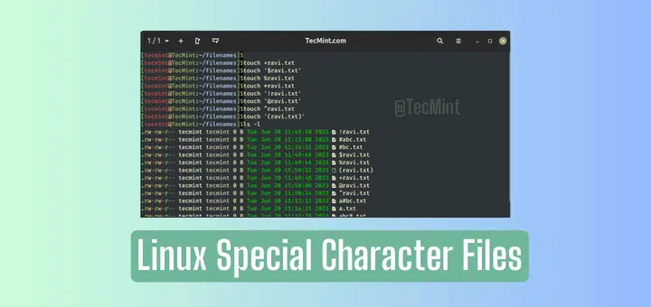 Cómo crear archivos con caracteres especiales en Linux