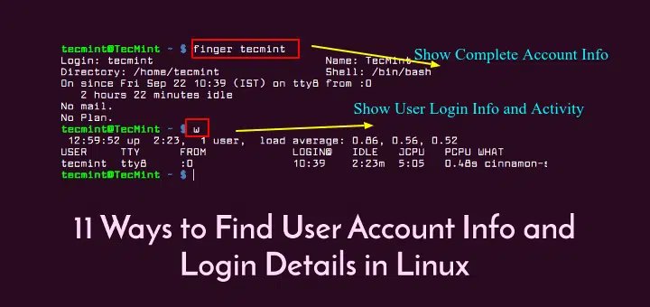 12 comandos para encontrar cuentas de usuario e inicios de sesión en Linux