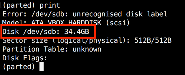 mostrar el disco de linux actual