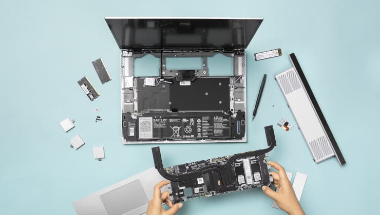 Laptop modular Framework 16 abierta para pedidos anticipados
