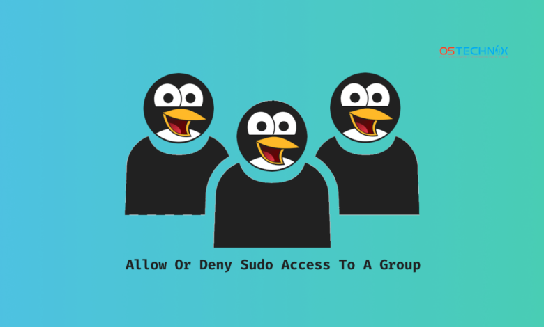 Cómo permitir o denegar el acceso Sudo a un grupo en Linux