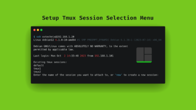 Mejore el inicio de sesión SSH usando el menú de selección de sesión de Tmux