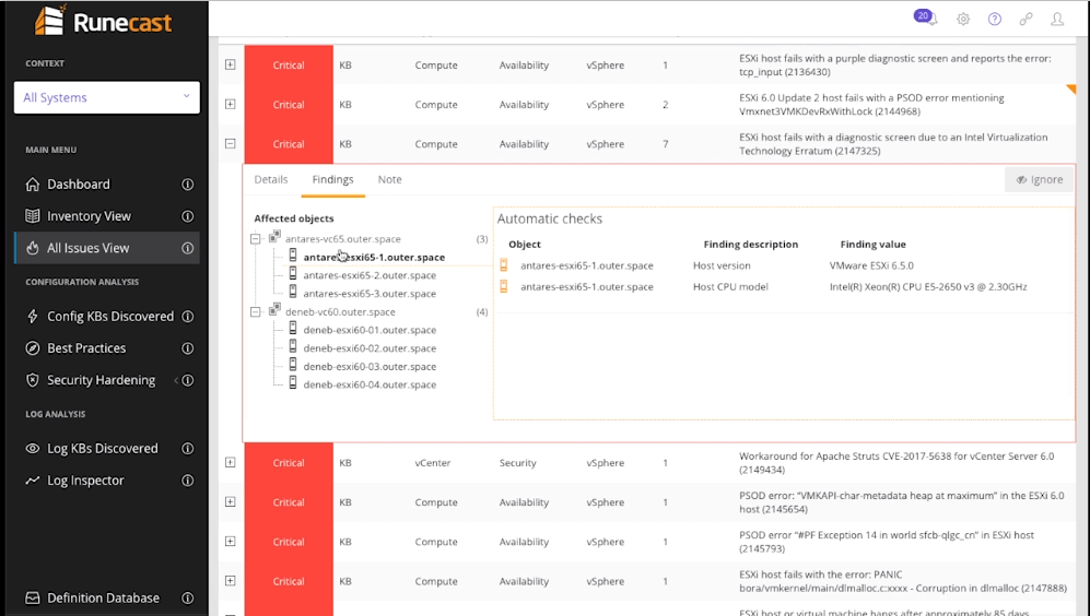 Runecast - Herramienta de análisis y seguridad