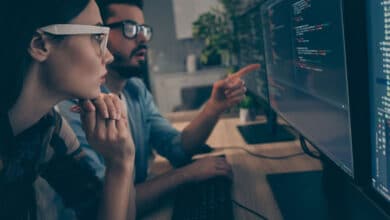 software engineers monitoring enterprise IT systems